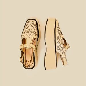 FARM Rio Cream and Black Platform Shoes